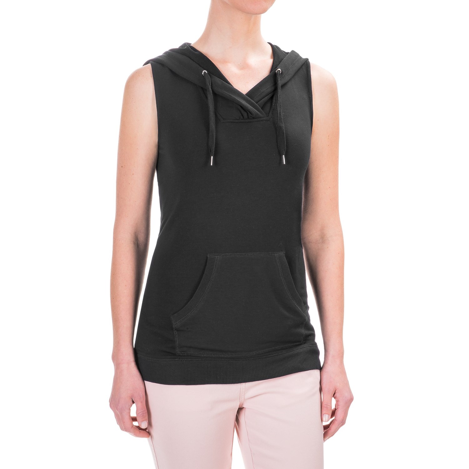 Workshop Republic Clothing French Terry Hoodie Shirt - Sleeveless (For Women)