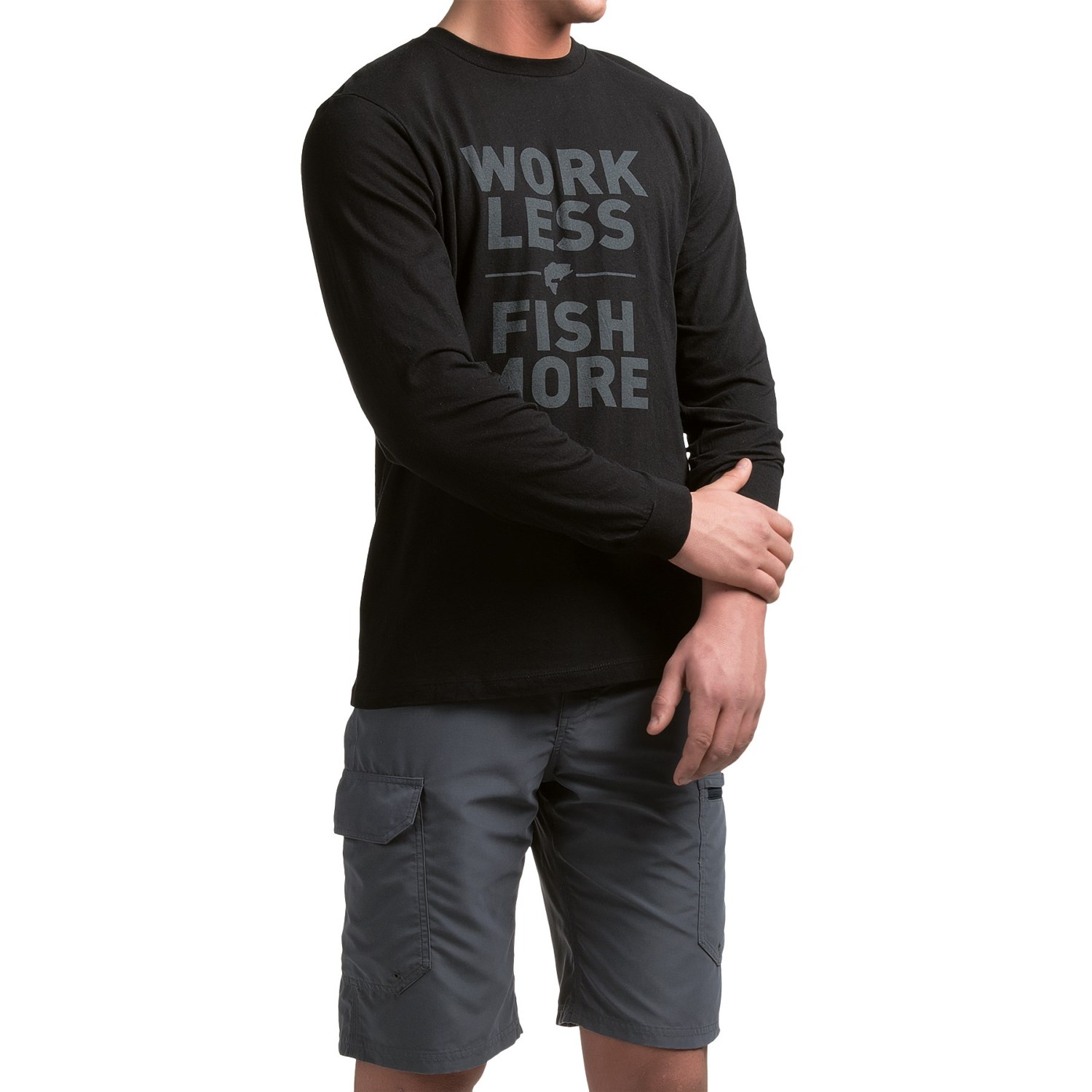 Simms Work Less Fish More T-Shirt - Long Sleeve (For Men)