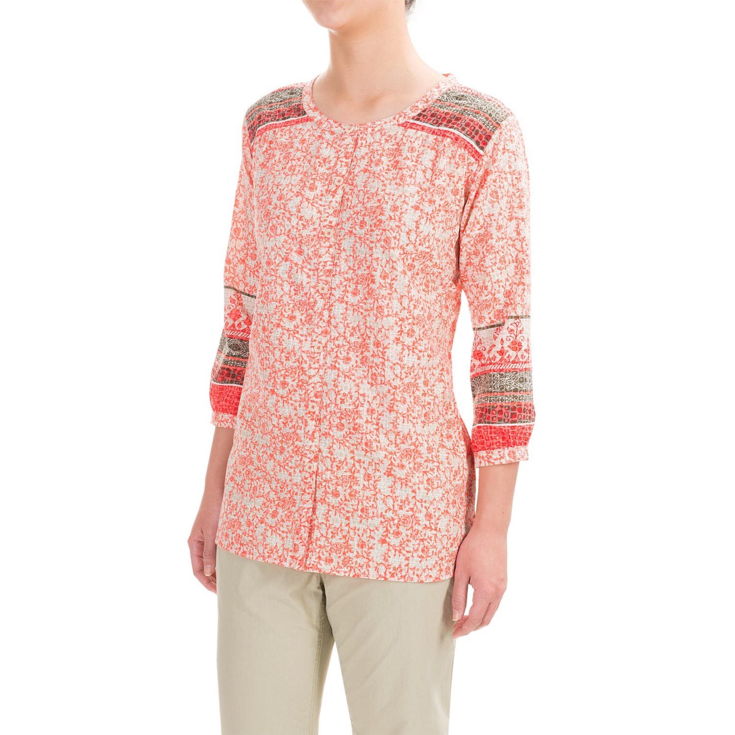 ExOfficio Next-to-Nothing Geo Print Artisan Shirt - Long Sleeve (For Women)