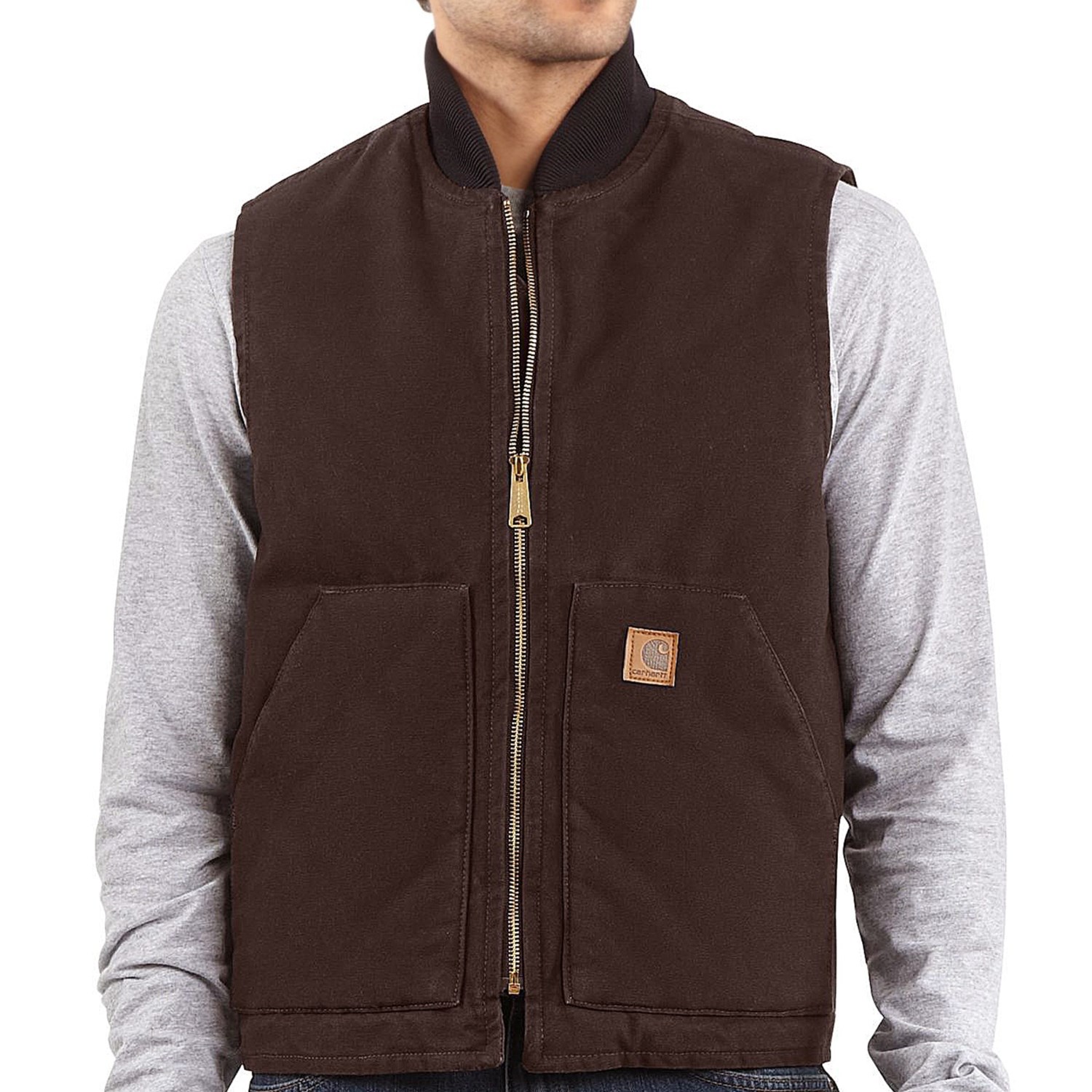 Carhartt Sandstone Arctic Vest - Quilt Lined, Factory Seconds (For Big Men)