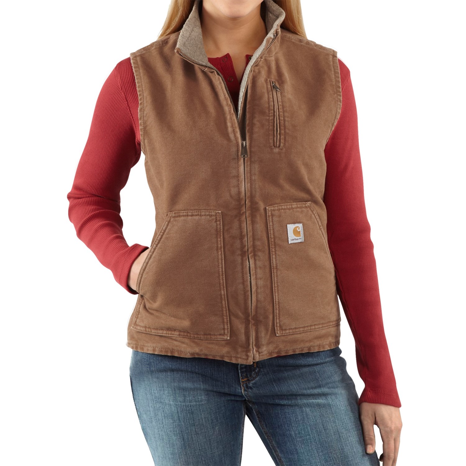 Carhartt Sandstone Vest - Sherpa-Lined (For Women)