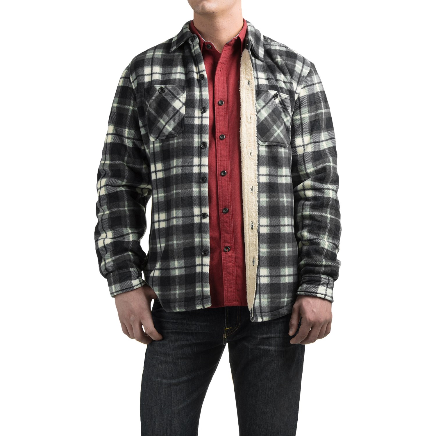 Coleman Fleece Shirt Jacket - Sherpa Lined (For Men)