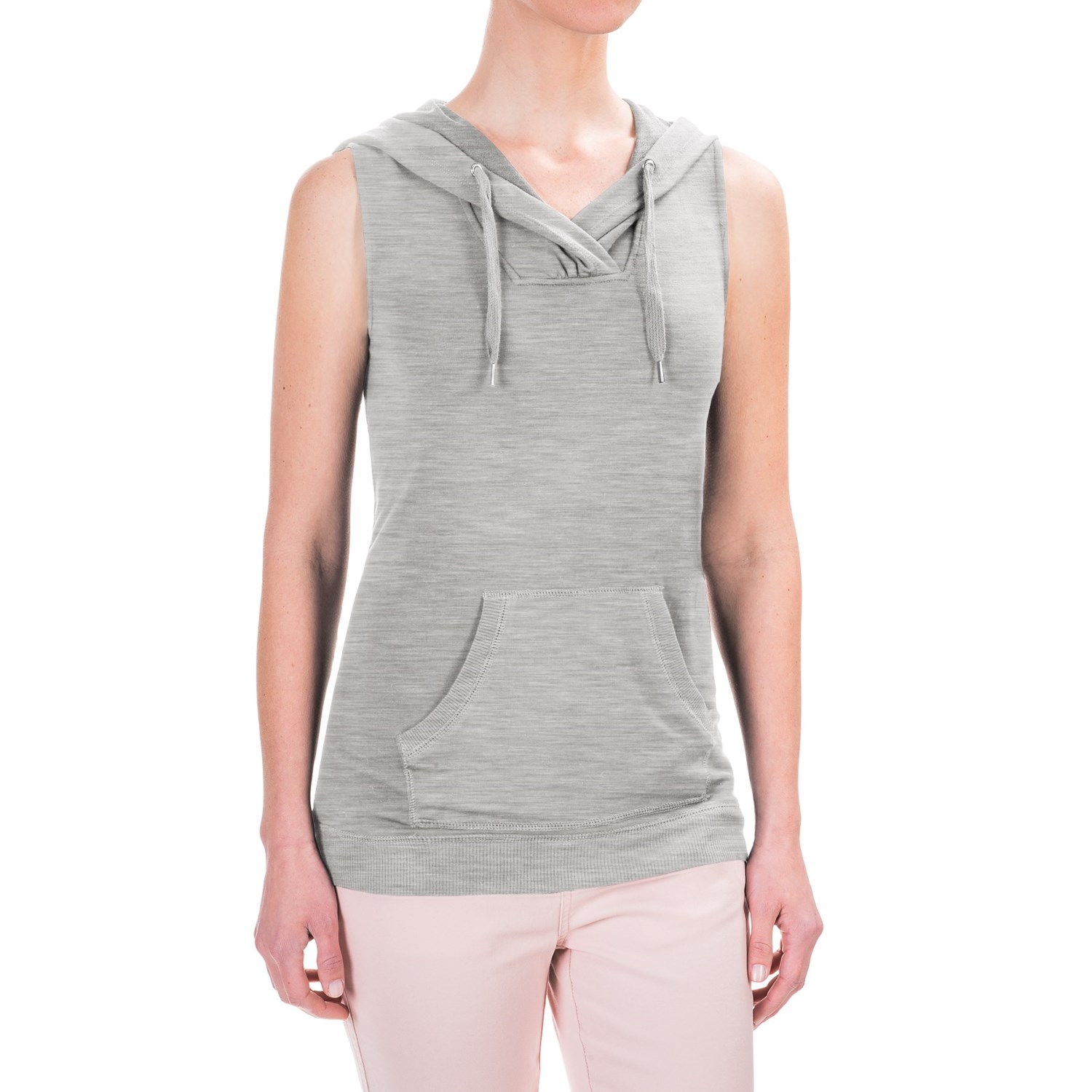 Workshop Republic Clothing French Terry Hoodie Shirt - Sleeveless (For Women)