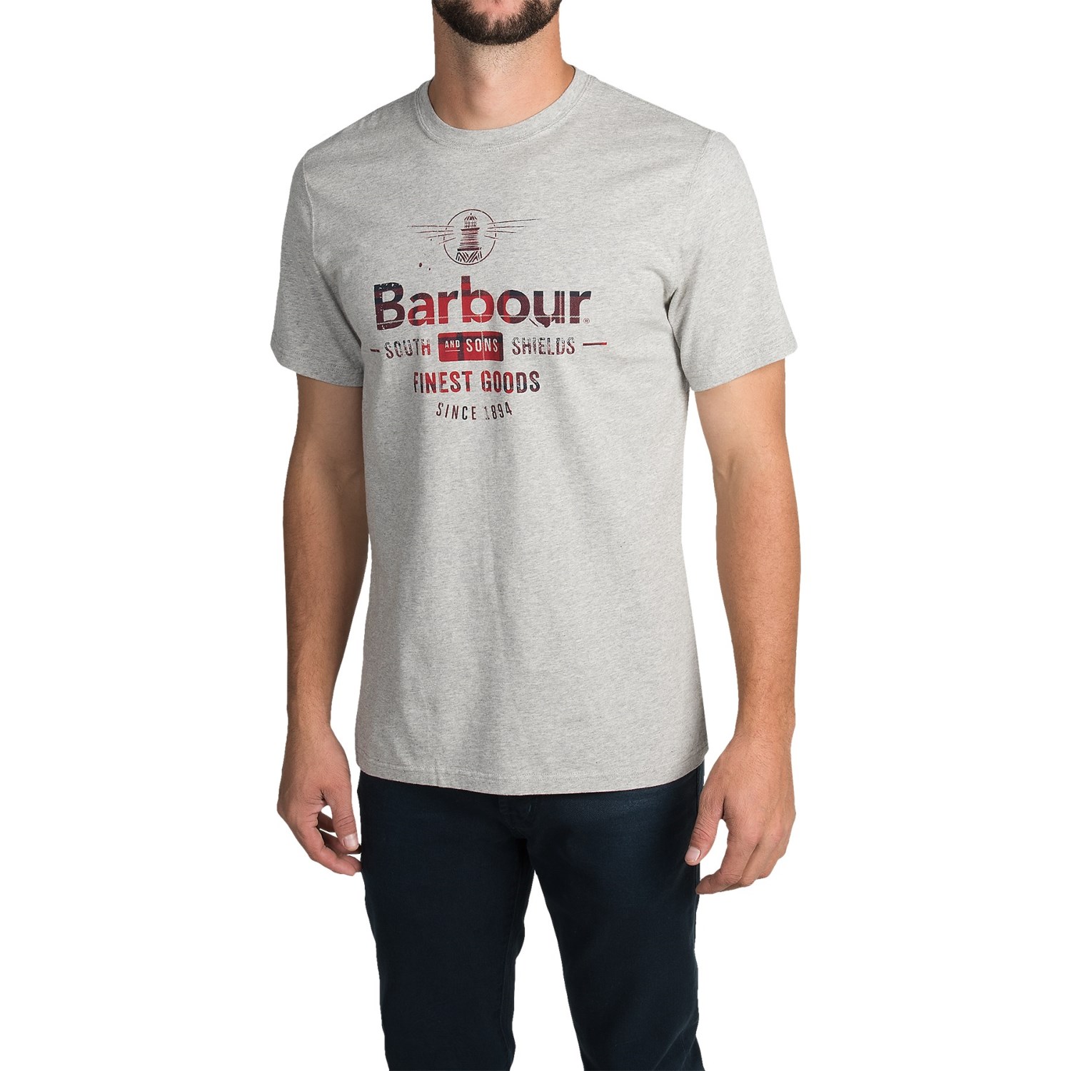 Barbour Printed Cotton Knit T-Shirt - Short Sleeve (For Men)