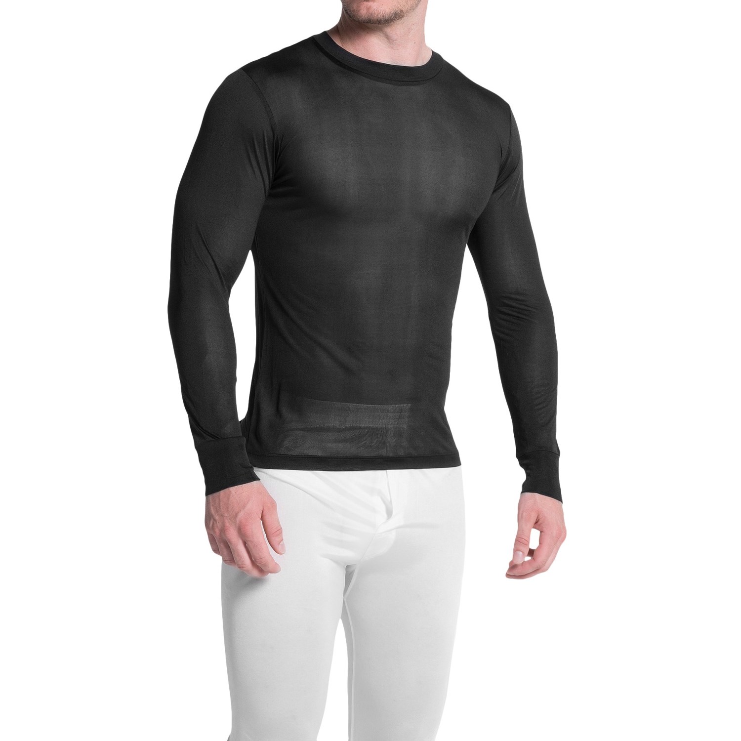 Terramar Sportsilks Base Layer Top - Crew Neck, Long Sleeve (For Men)