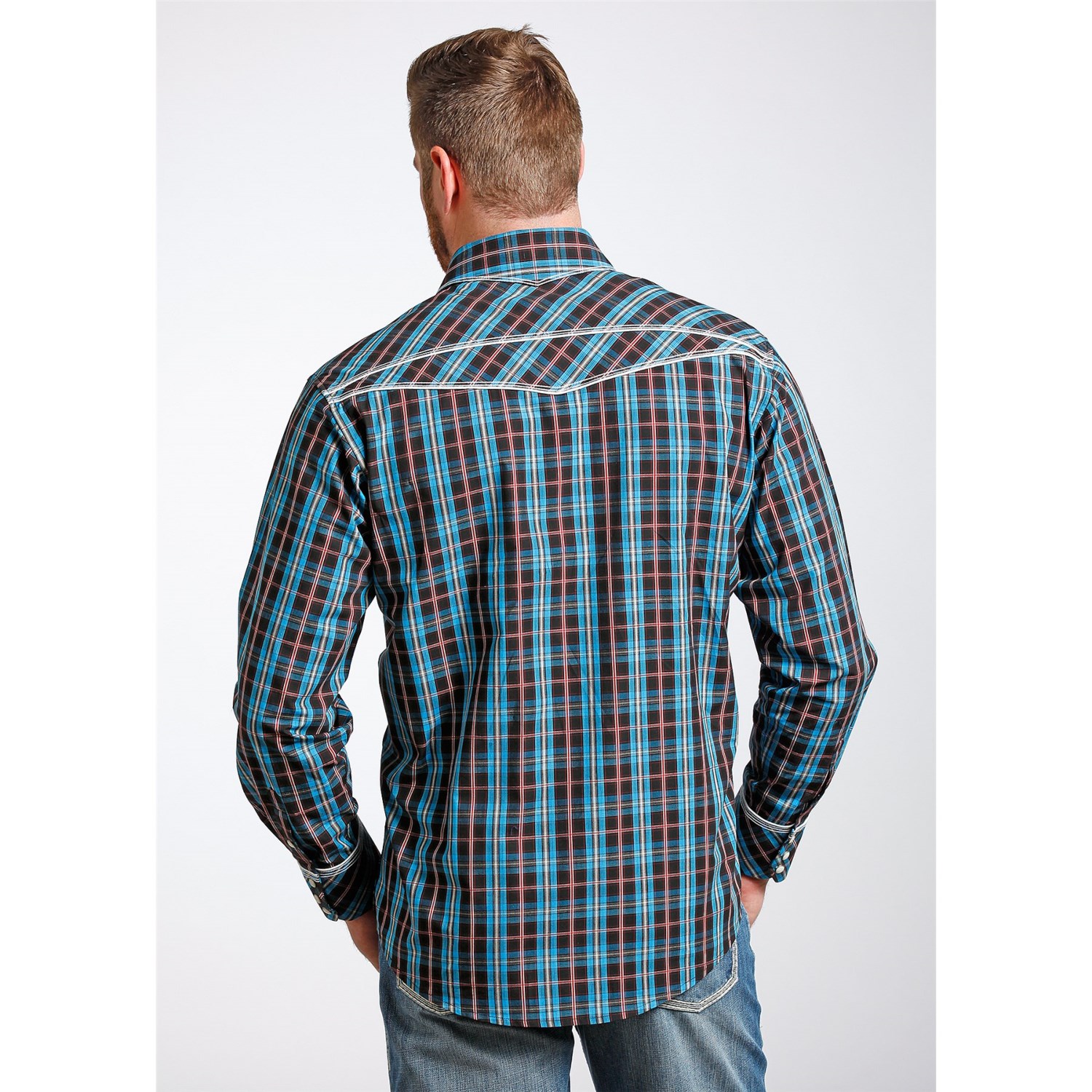 Panhandle 90 Proof Tartan Satin Plaid Western Shirt - Snap Front, Long Sleeve (For Men)