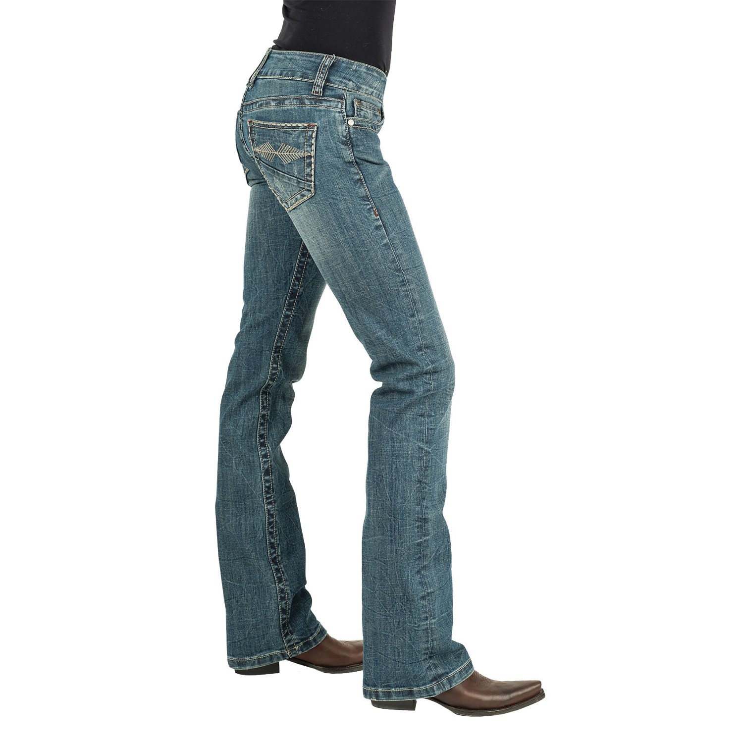 Stetson Gold Leaf Jeans - Low Rise, Bootcut (For Women)