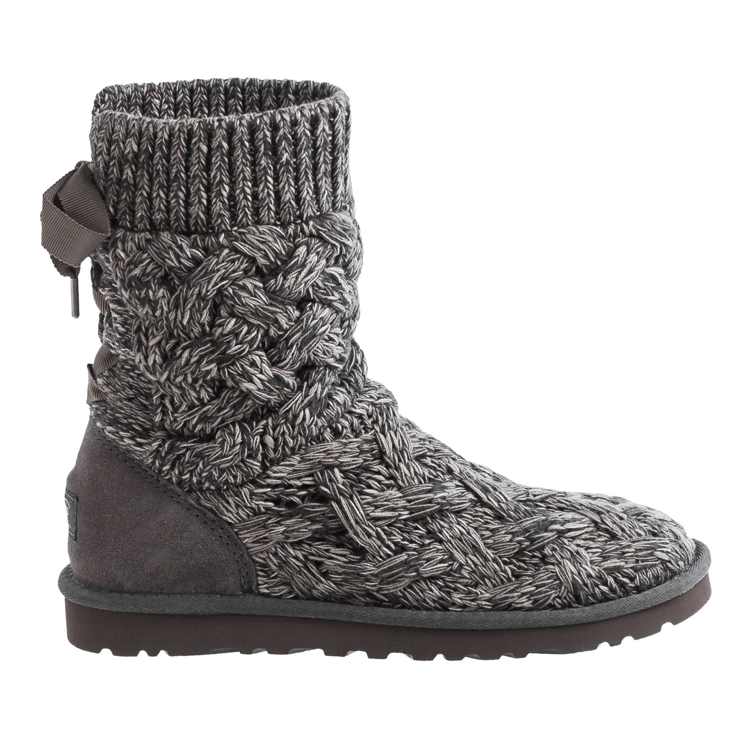 UGG® Australia Isla Cable-Knit Boots - Cotton Knit, Suede (For Women)