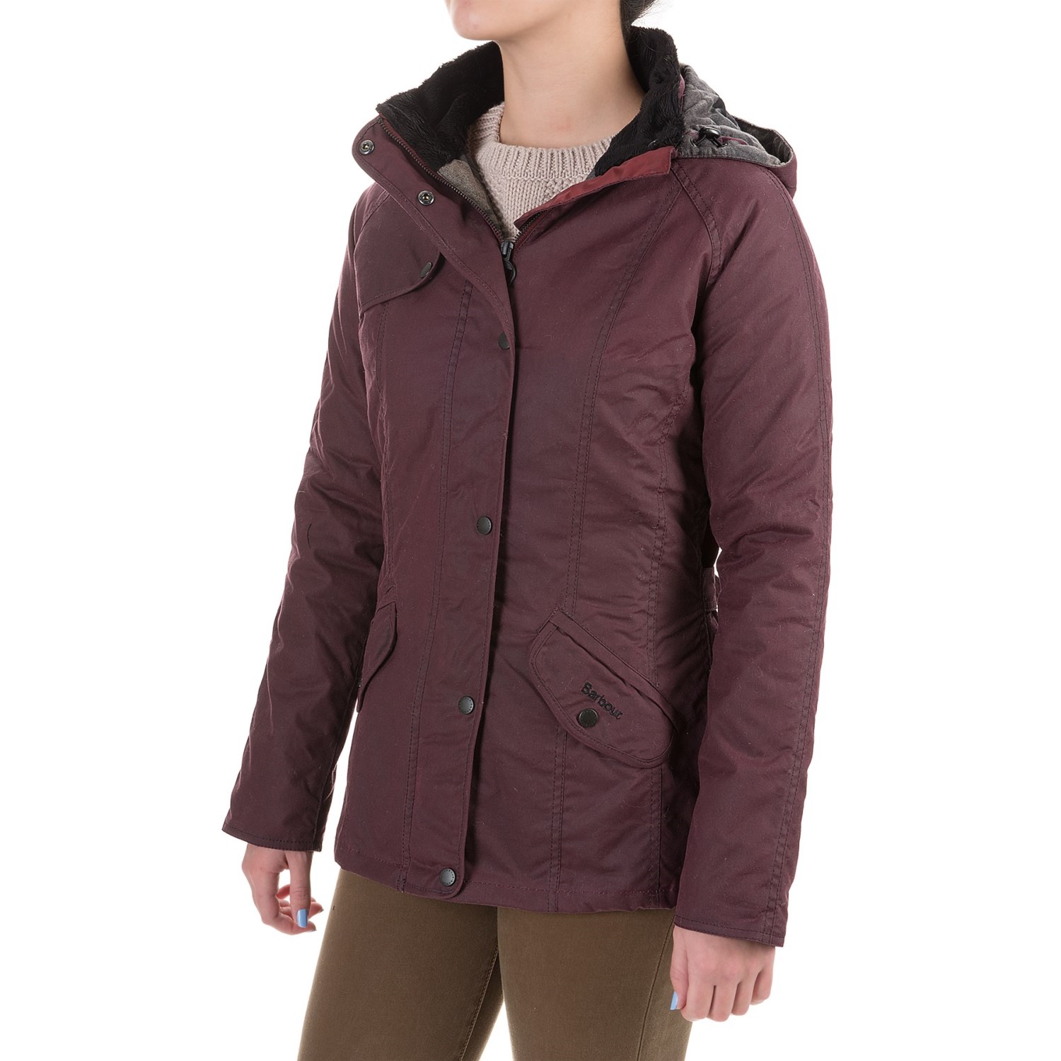 Barbour Millfire Waxed-Cotton Jacket - Waterproof, Insulated (For Women)