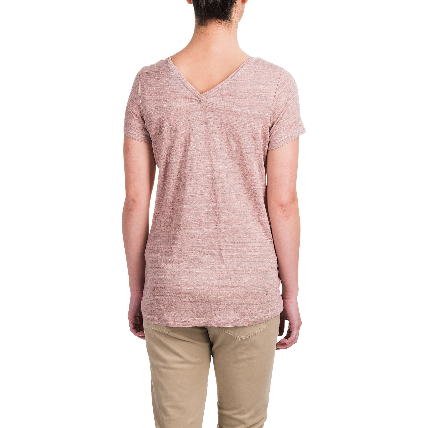 Kenar Linen Crossover-Back Shirt - Short Sleeve (For Women)