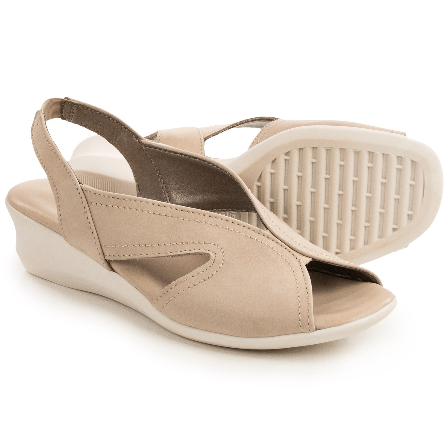 The Flexx Charlee Sling-Back Shoes - Nubuck, Wedge Heel (For Women)