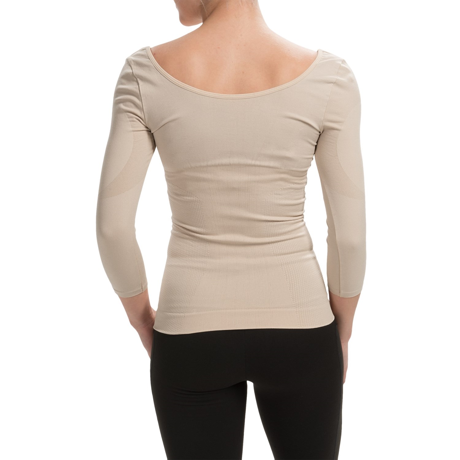 Cass Shapewear Wear Repair Scoop Top - 3/4 Sleeve (For Women)