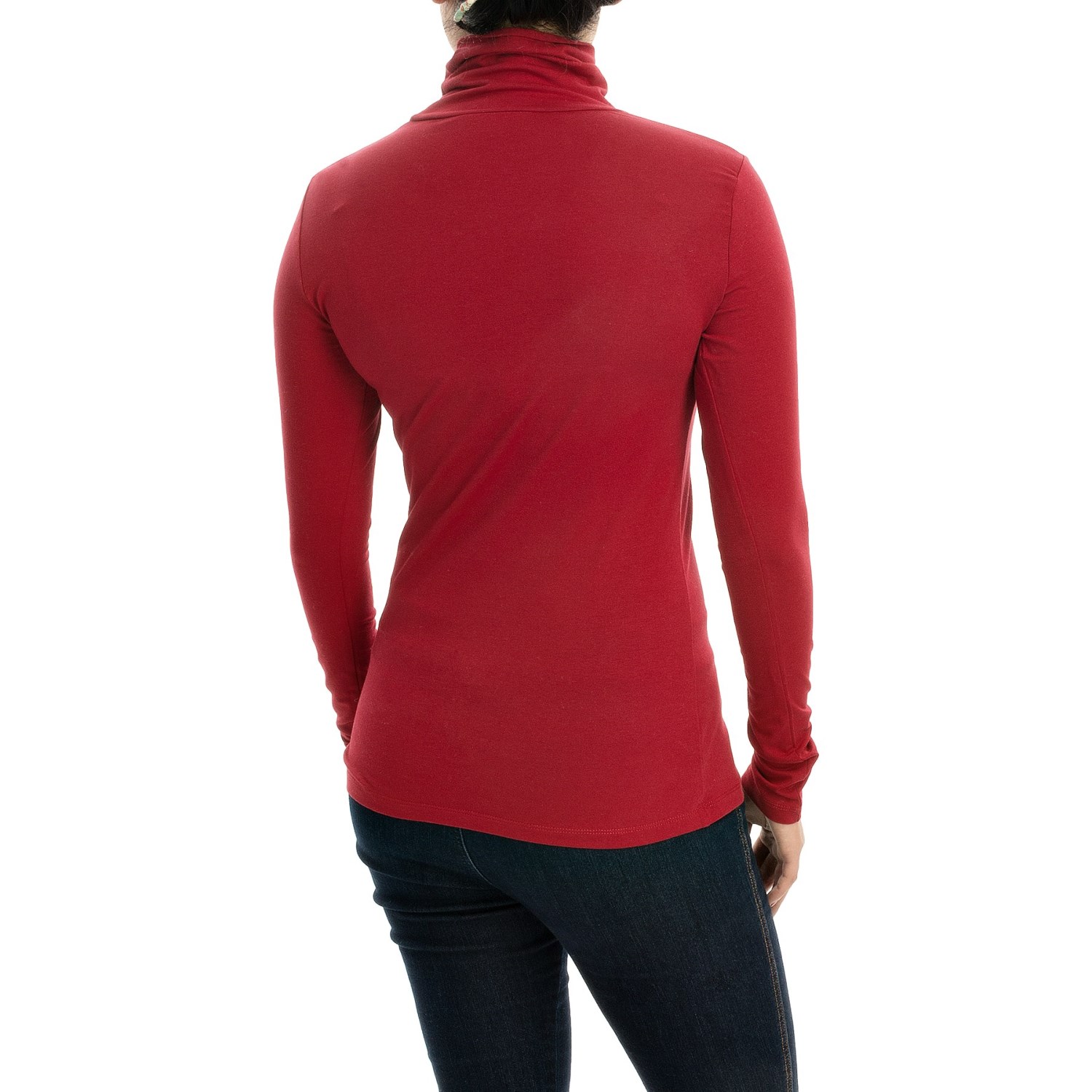 Cotton Turtleneck - Long Sleeve (For Women)