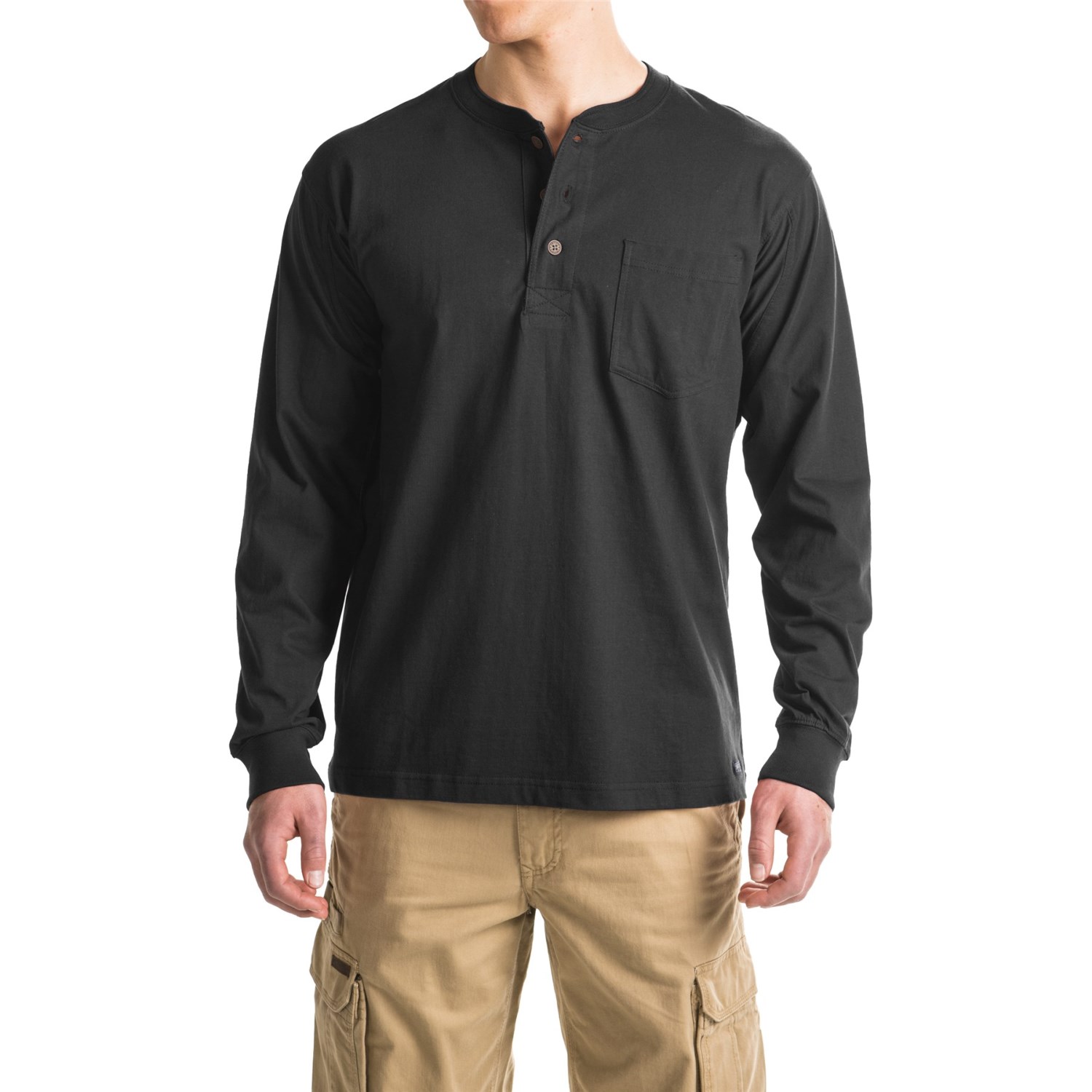 Smith’s Workwear Cotton Henley Shirt - Long Sleeve (For Men)