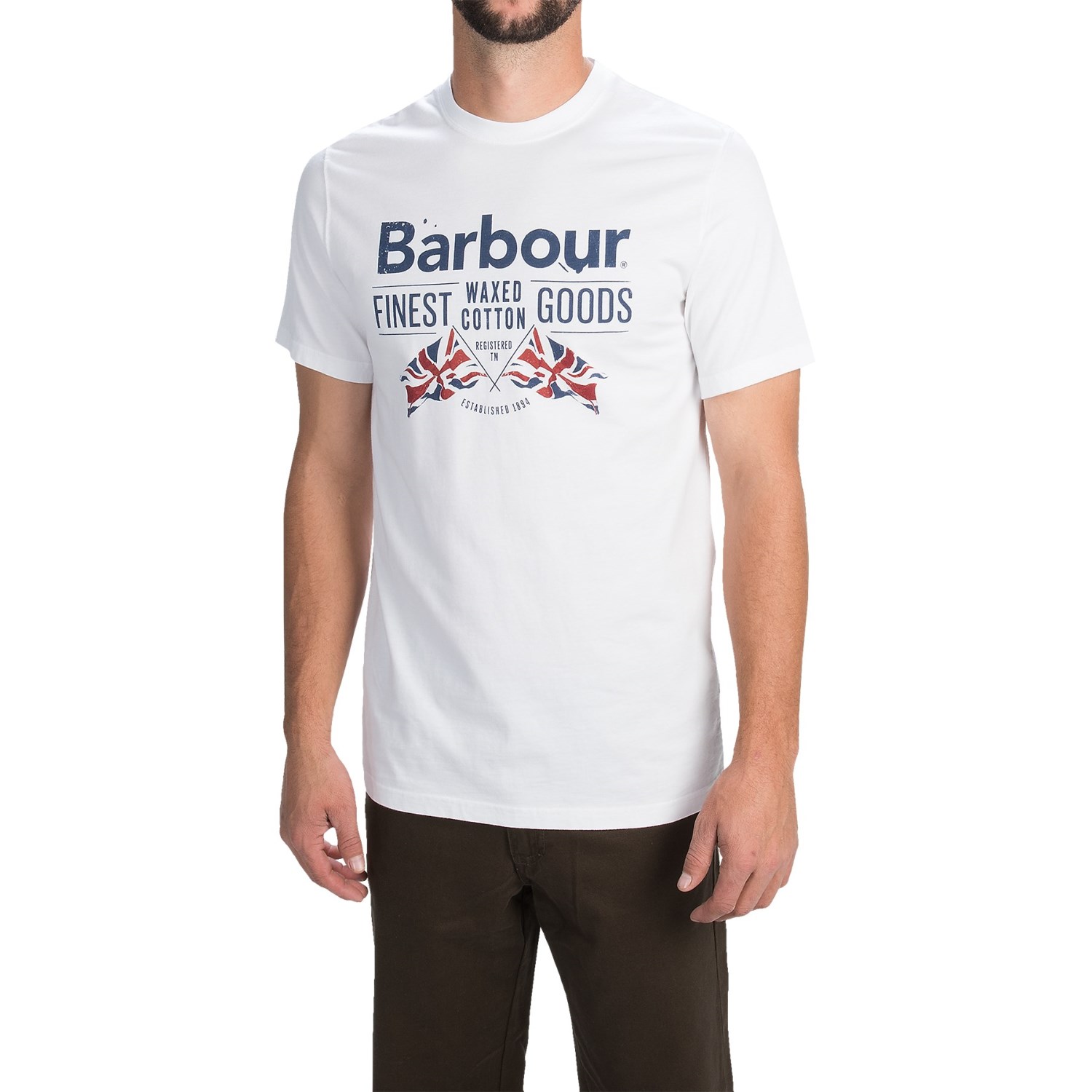 Barbour Printed Cotton Knit T-Shirt - Short Sleeve (For Men)