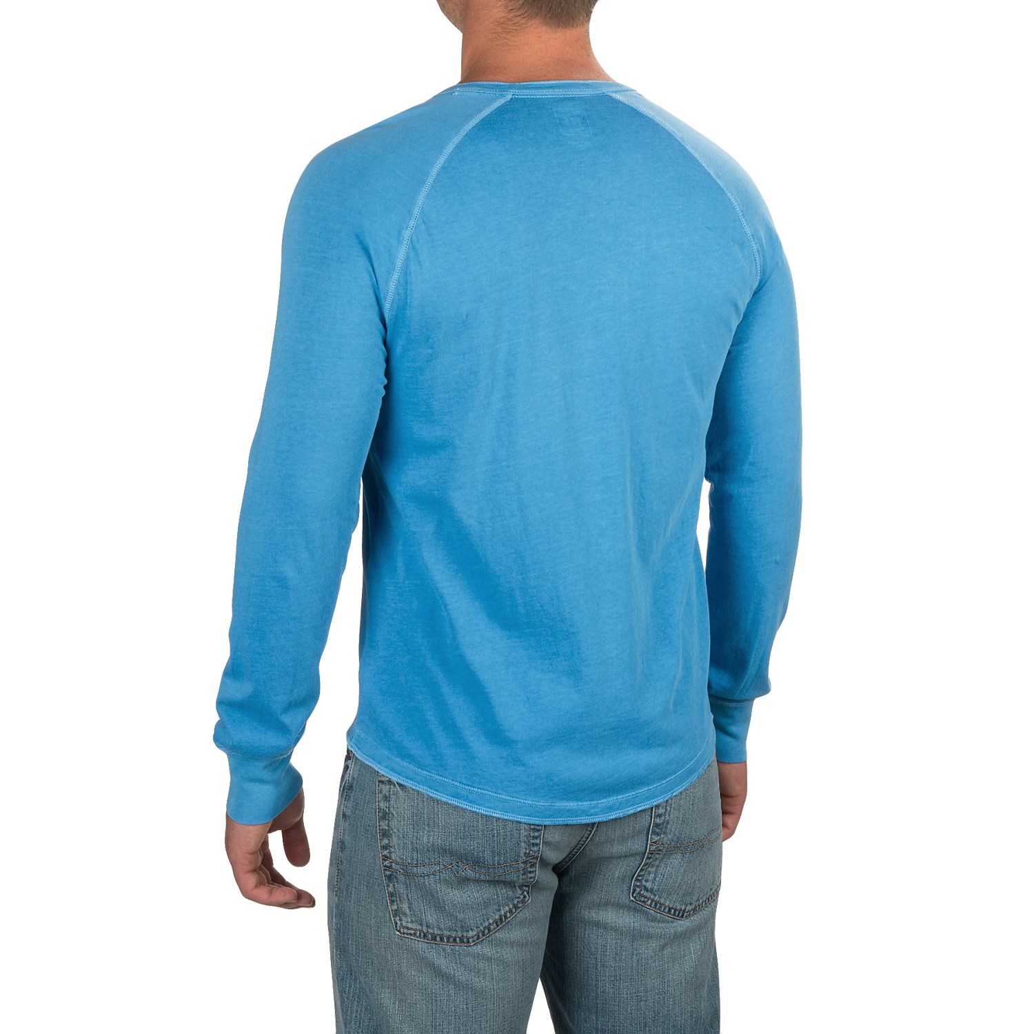 Three-Button Henley Shirt - Long Sleeve (For Men)