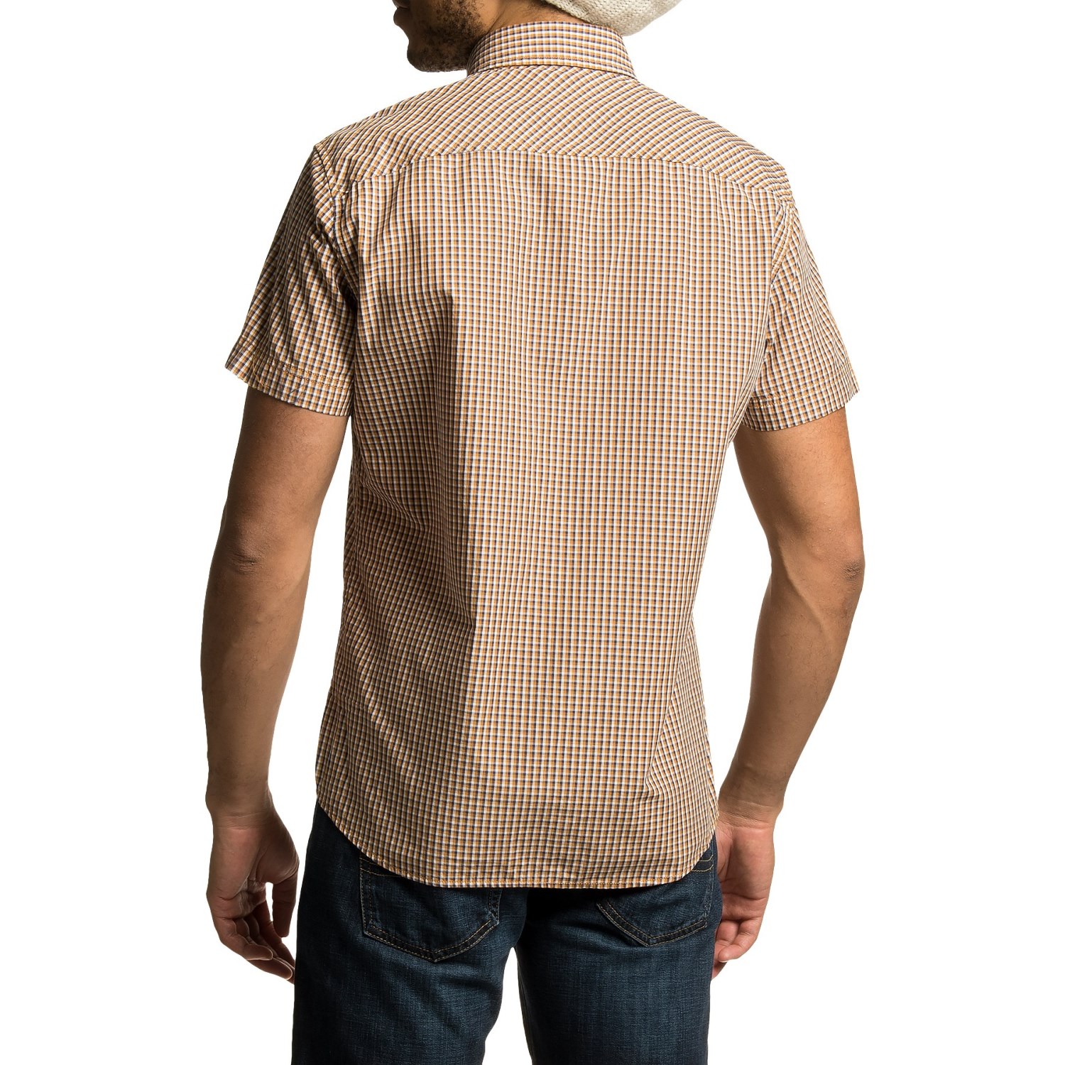 Timberland Perry Stream Mini-Check Shirt - Slim Fit, Short Sleeve (For Men)