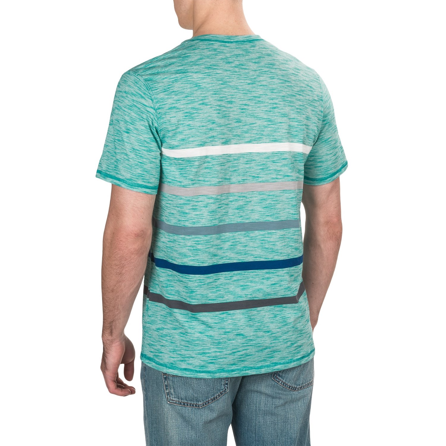 Striped Henley T-Shirt - Short Sleeve (For Men)