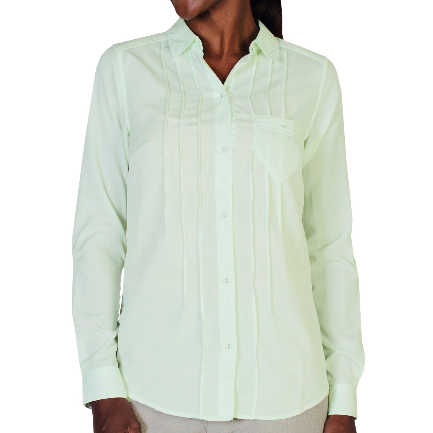 ExOfficio Next-to-Nothing Chiffon Shirt - Button Up, Long Sleeve (For Women)