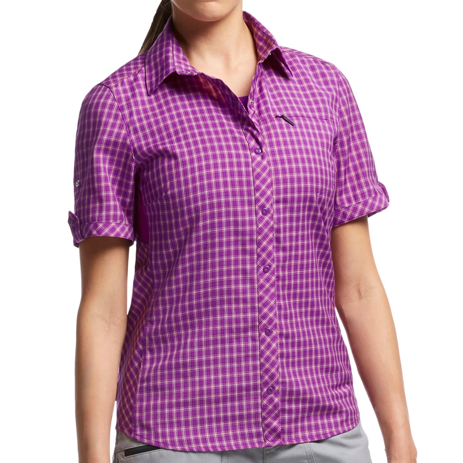 Icebreaker Terra Plaid Shirt - UPF 30+, Merino Wool, Short Sleeve (For Women)